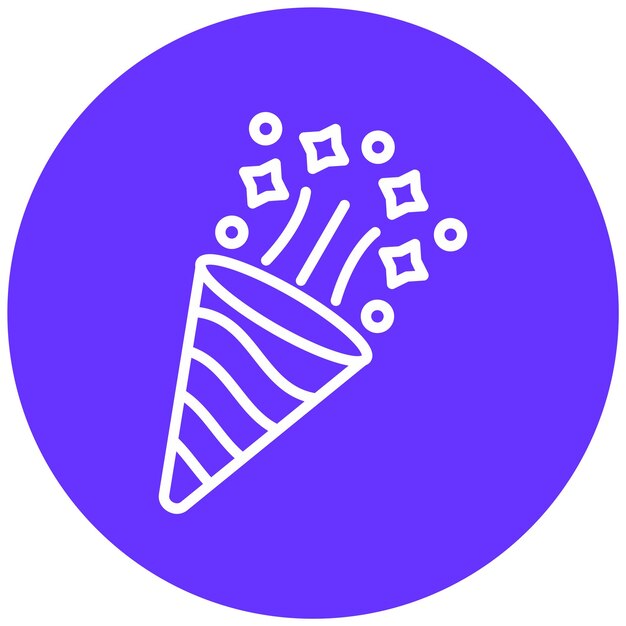 Styl ikony konfetti wektorowego projektowania