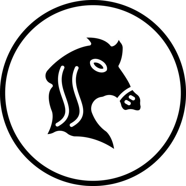 Plik wektorowy styl ikony konia