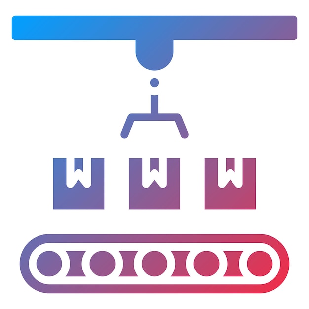 Plik wektorowy styl ikony konwejera wektorowego
