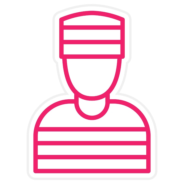 Styl ikony kryminalnej projektowania wektorowego