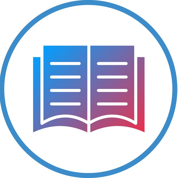 Styl ikony książki projektowania wektorowego
