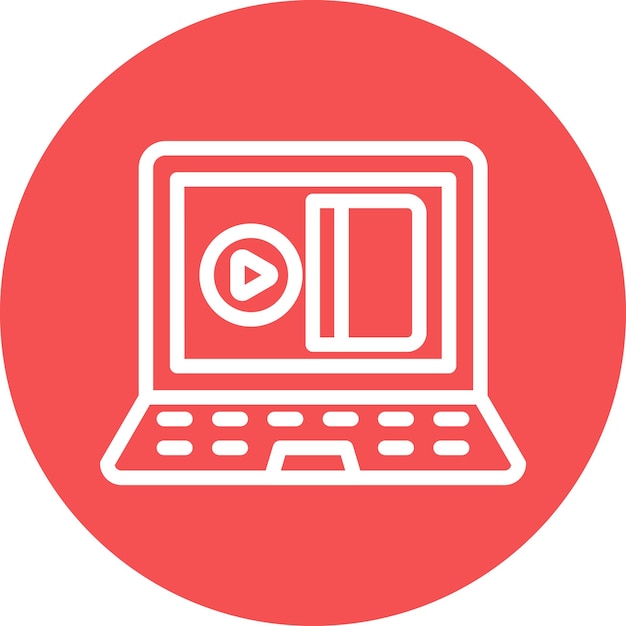 Styl ikony kursu internetowego Vector Design