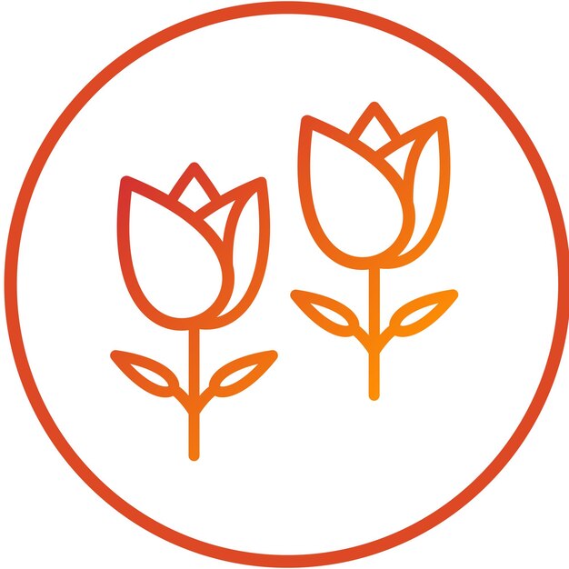 Styl ikony kwiatów projektowania wektorowego