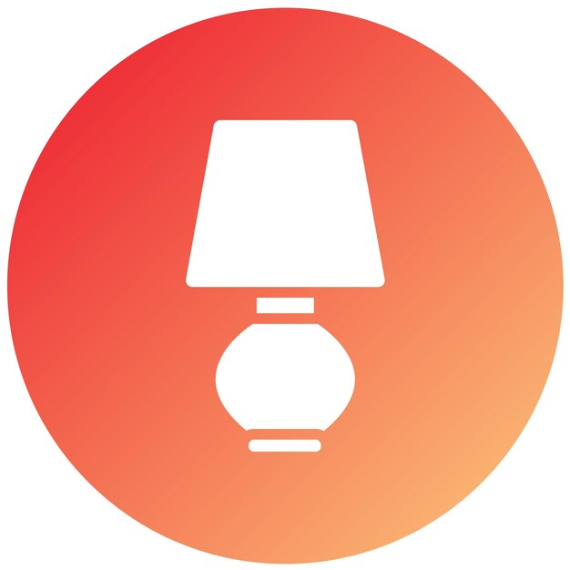 Styl ikony lampy stołowej projektowania wektorowego
