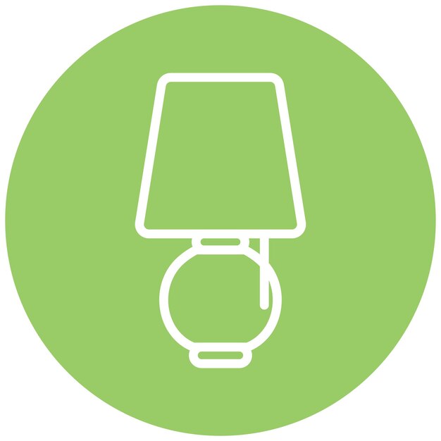 Styl ikony lampy stołowej projektowania wektorowego