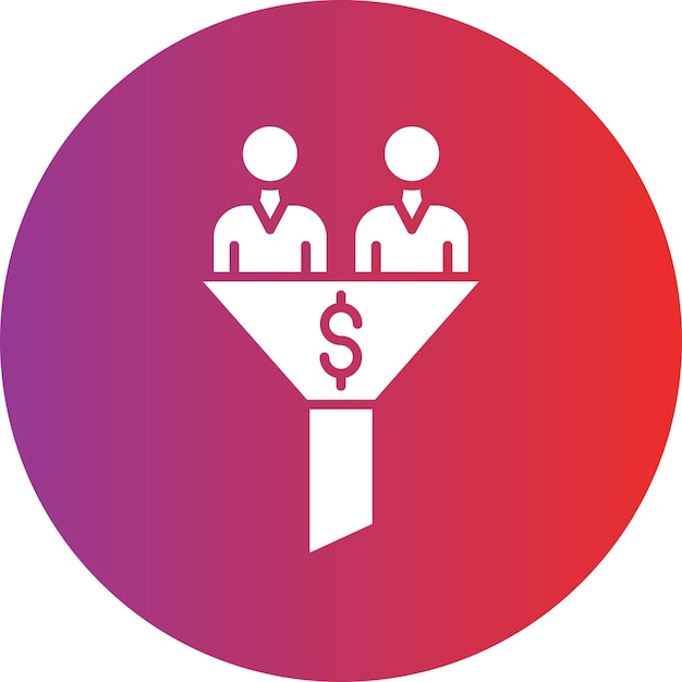 Styl ikony lejek sprzedaży projektowania wektorowego