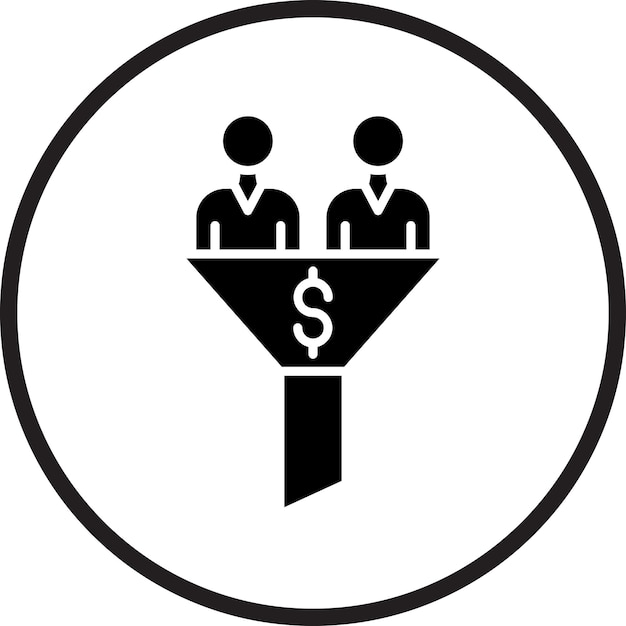 Styl ikony lejek sprzedaży projektowania wektorowego