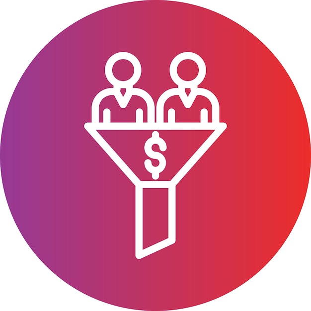 Styl ikony lejek sprzedaży projektowania wektorowego