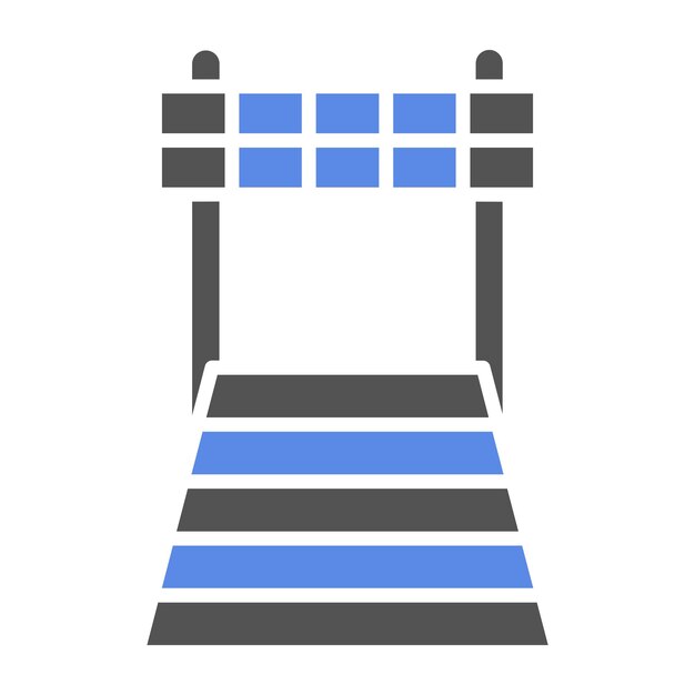 Styl ikony linii końcowej projektu wektorowego