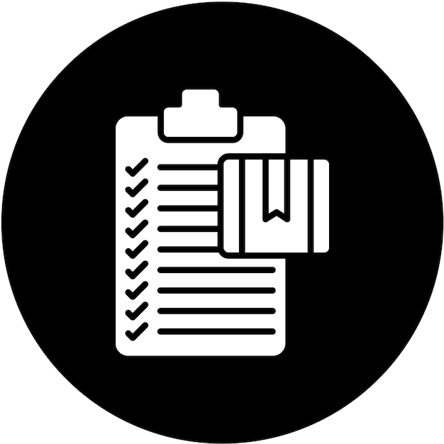 Styl ikony listy kontrolnej projektowania wektorowego