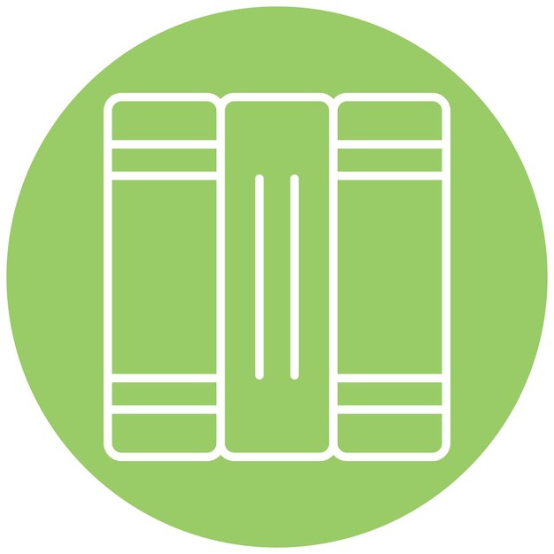 Styl ikony listy książek projektowania wektorowego