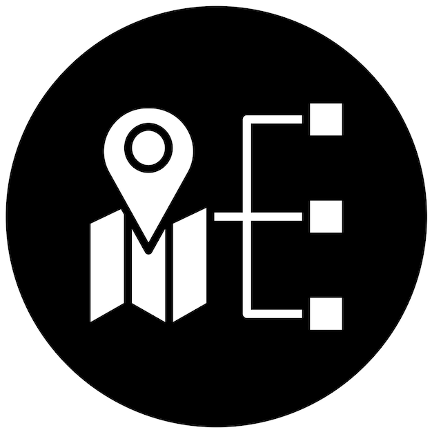Styl ikony mapy procesu projektowania wektorowego