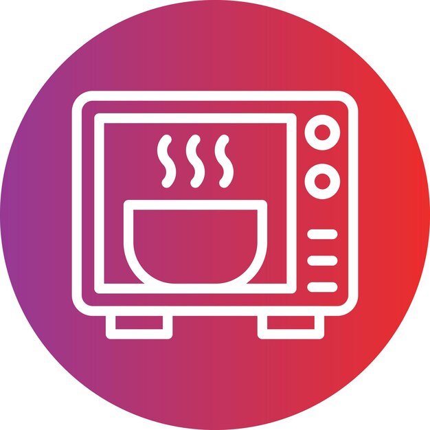 Styl ikony mikrofalowej projektowania wektorowego