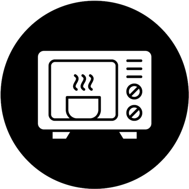 Styl ikony mikrofalowej projektowania wektorowego