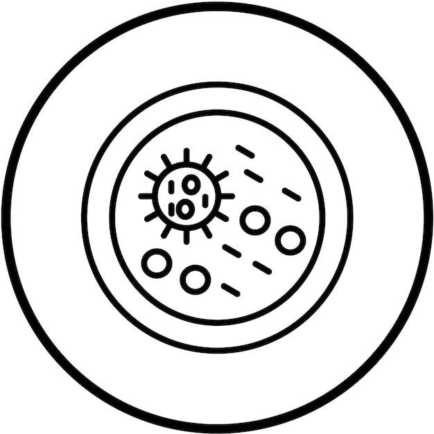 Plik wektorowy styl ikony mikroorganizmu projektowania wektorowego