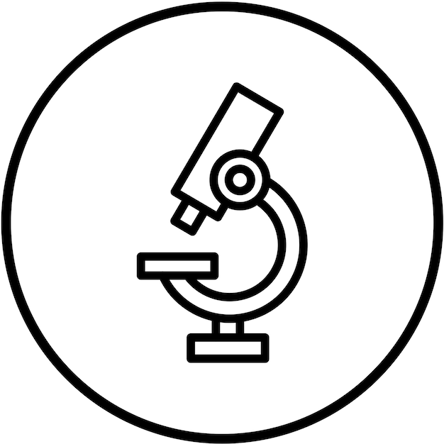 Styl ikony mikroskopu biologicznego projektowania wektorowego