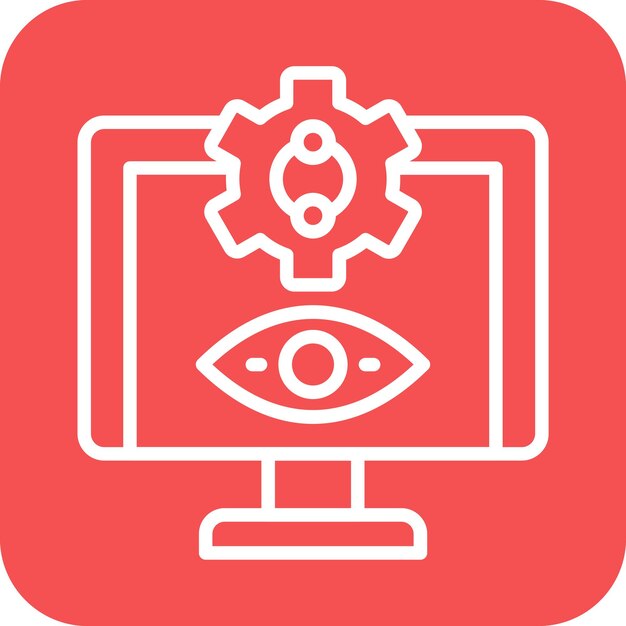 Styl ikony monitorowania projektu wektorowego