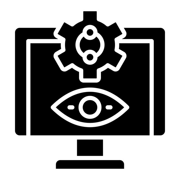 Styl ikony monitorowania projektu wektorowego