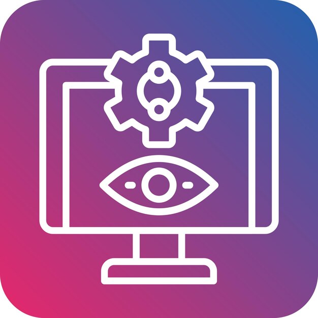 Styl ikony monitorowania projektu wektorowego