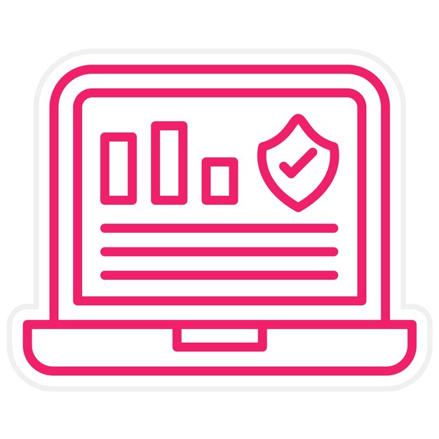 Styl ikony monitorowania projektu wektorowego