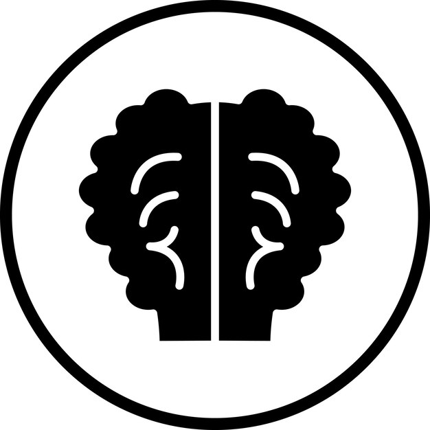 Plik wektorowy styl ikony mózgu