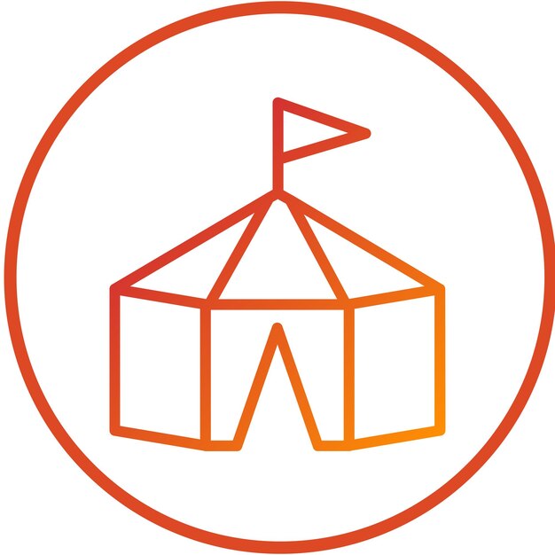 Styl ikony namiotu Vector Design Majlis