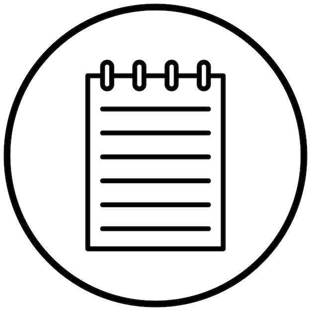 Styl ikony notatnika projektowania wektorowego