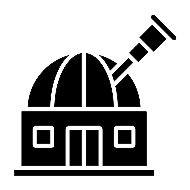 Styl ikony obserwatorium projektowania wektorowego