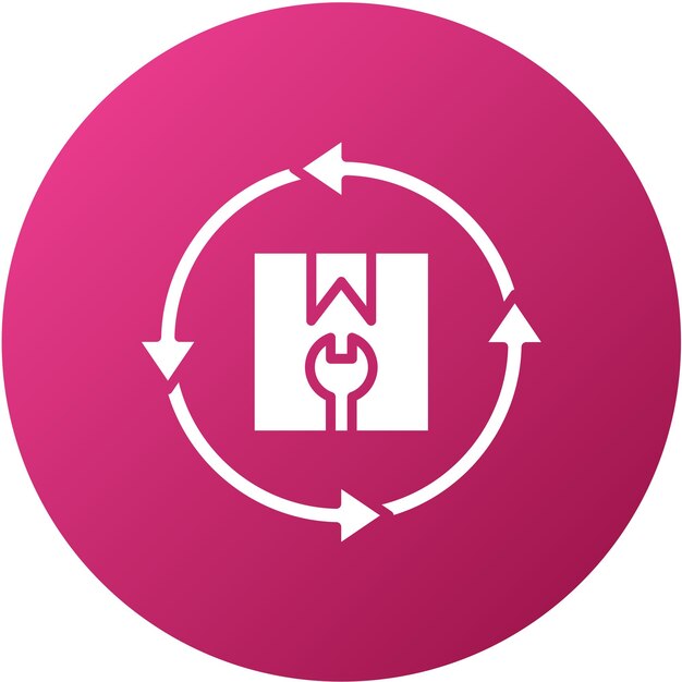 Styl ikony odbudowy produktu projektowania wektorowego