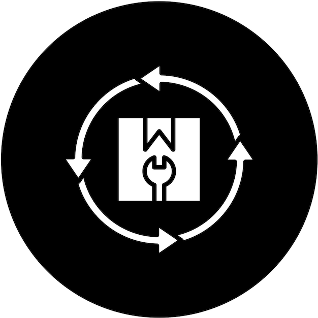 Styl ikony odbudowy produktu projektowania wektorowego