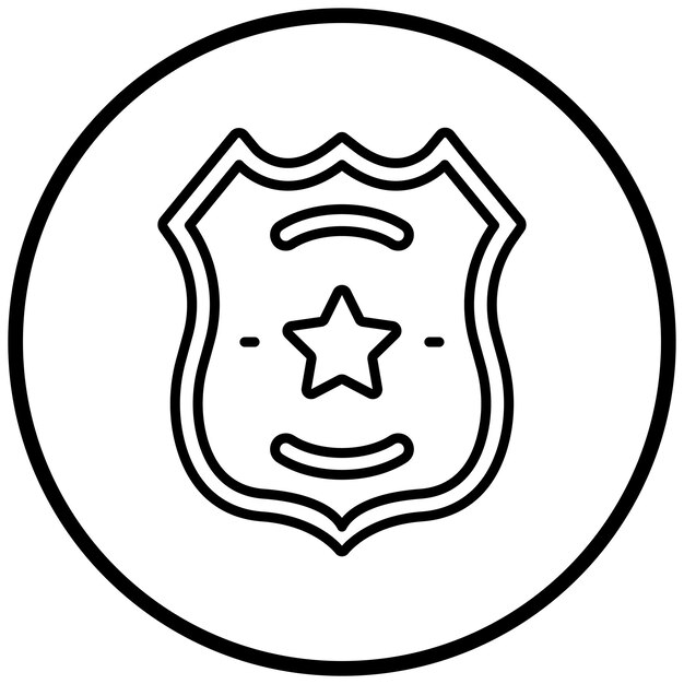 Plik wektorowy styl ikony odznaki policji