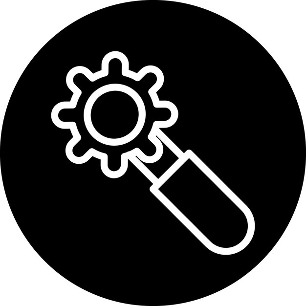 Styl ikony optymalizacji projektu wektorowego