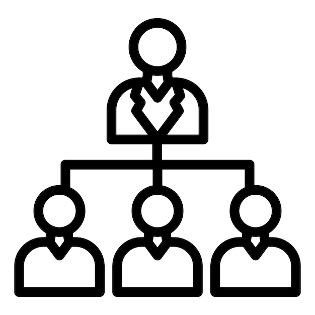 Styl ikony organizacji projektowania wektorowego