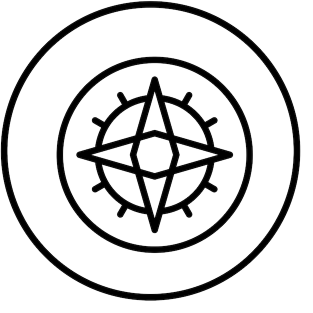 Styl ikony orientacji projektu wektorowego