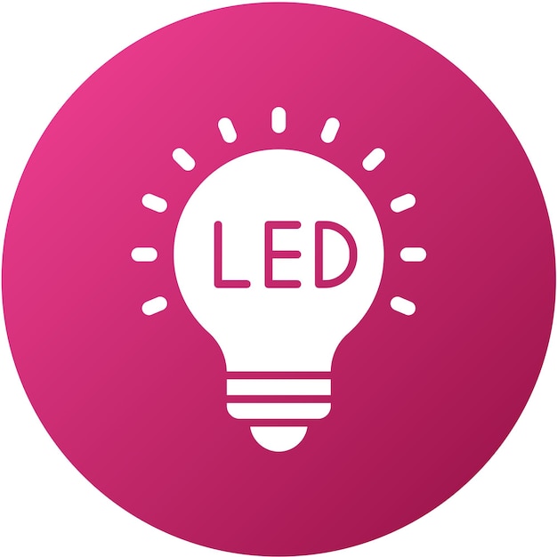 Styl ikony oświetlenia LED o projektowaniu wektorowym