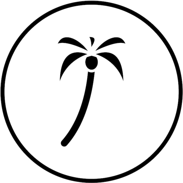Styl ikony palmy wektorowej