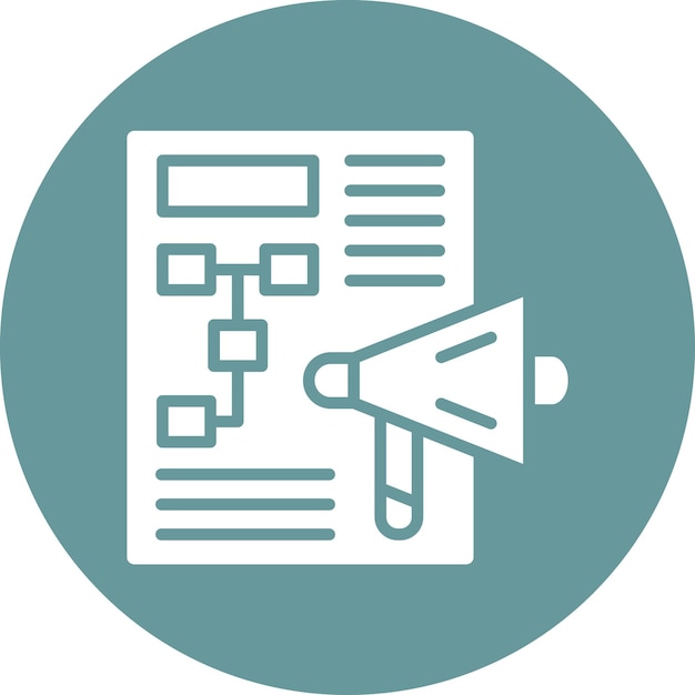 Styl ikony planu marketingowego projektowania wektorowego