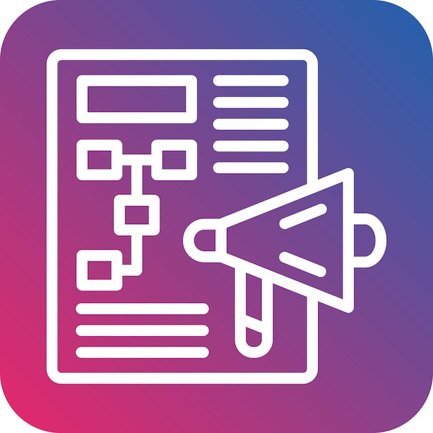 Styl ikony planu marketingowego projektowania wektorowego