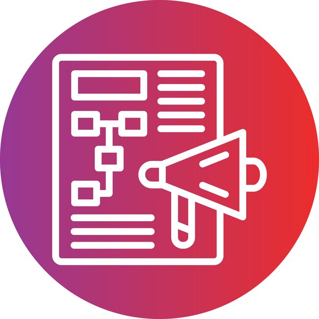 Styl ikony planu marketingowego projektowania wektorowego