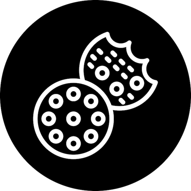 Styl ikony plików cookie projektowania wektorowego