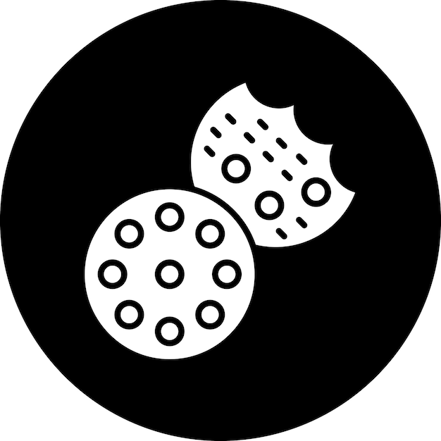 Styl ikony plików cookie projektowania wektorowego