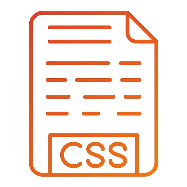 Styl ikony pliku CSS projektowania wektorowego