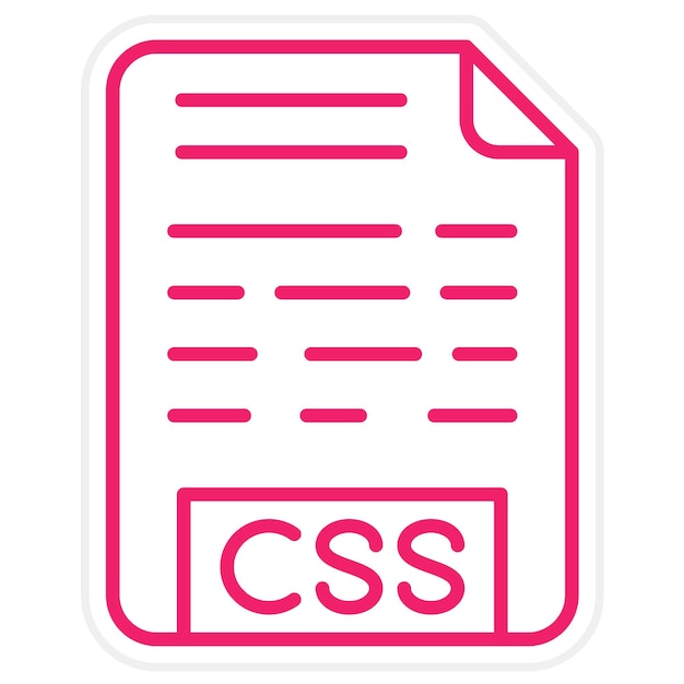 Styl ikony pliku CSS projektowania wektorowego