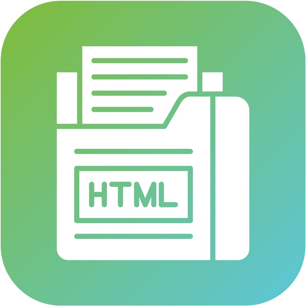 Styl ikony pliku HTML projektowania wektorowego