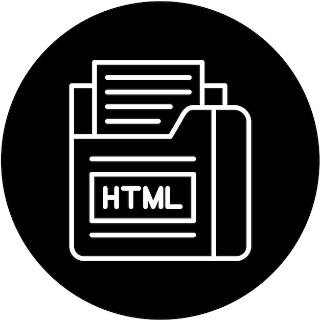 Plik wektorowy styl ikony pliku html projektowania wektorowego