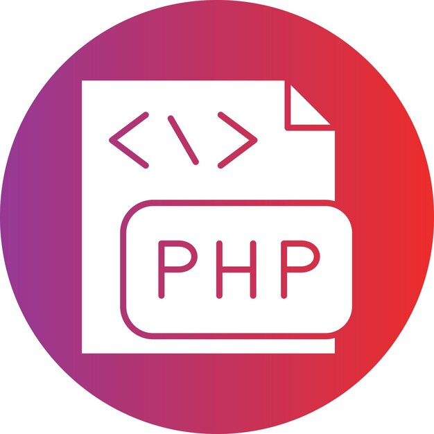 Styl ikony pliku PHP projektowania wektorowego