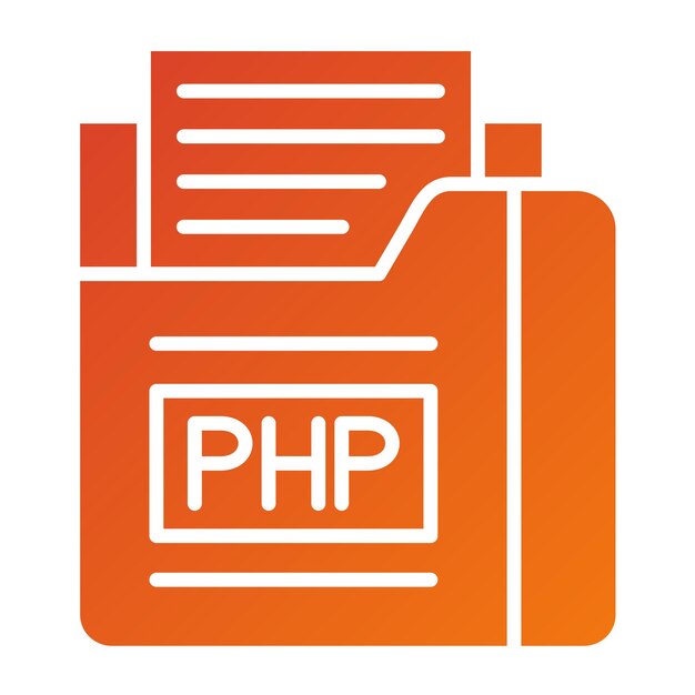 Styl ikony pliku Php projektowania wektorowego