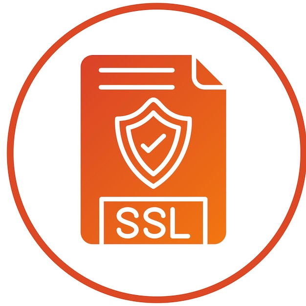 Styl ikony pliku SSL projektowania wektorowego