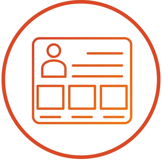 Styl ikony profilu biznesowego projektowania wektorowego
