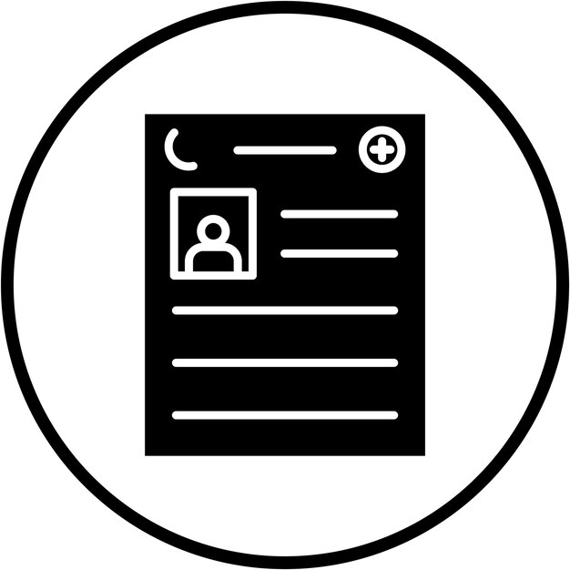 Styl ikony profilu pacjenta projektowania wektorowego